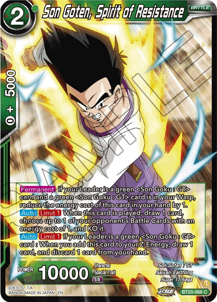 Son Goten, Spirit of Resistance (BT20-066) [Power Absorbed] | Devastation Store