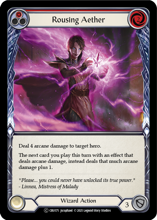 Rousing Aether (Red) (Rainbow Foil) [CRU171-RF] Unlimited Rainbow Foil | Devastation Store