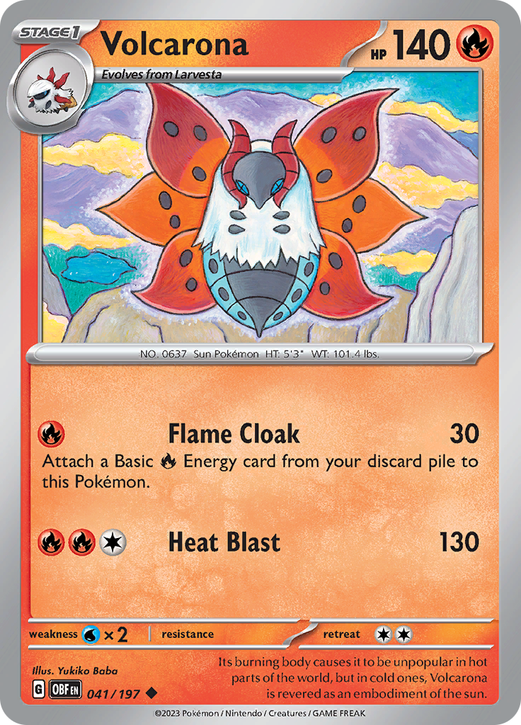 Volcarona (041/197) [Scarlet & Violet: Obsidian Flames] | Devastation Store