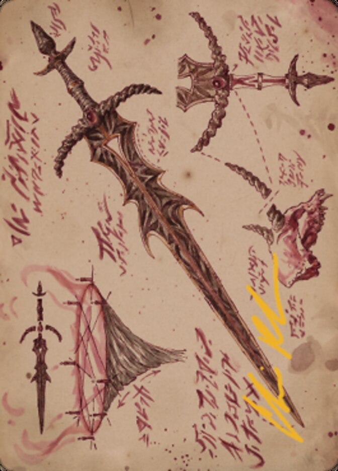 Blackblade Reforged Art Card (Gold-Stamped Signature) [The Brothers' War Art Series] | Devastation Store