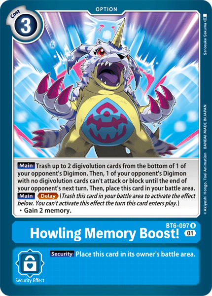 Howling Memory Boost! [BT6-097] [Double Diamond] | Devastation Store