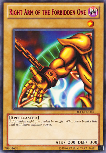 Right Arm of the Forbidden One (Red) [DL11-EN004] Rare | Devastation Store