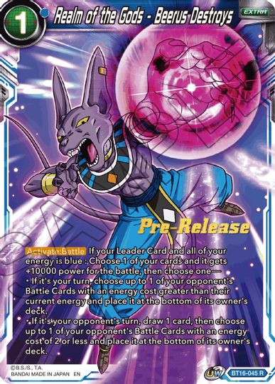 Realm of the Gods - Beerus Destroys (BT16-045) [Realm of the Gods Prerelease Promos] | Devastation Store