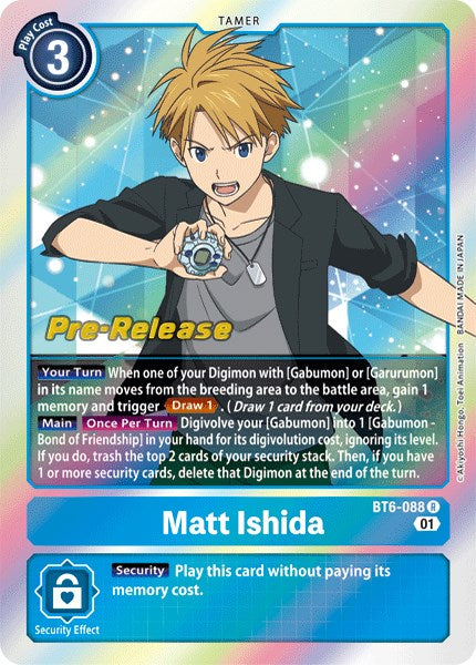 Matt Ishida [BT6-088] [Double Diamond Pre-Release Cards] | Devastation Store