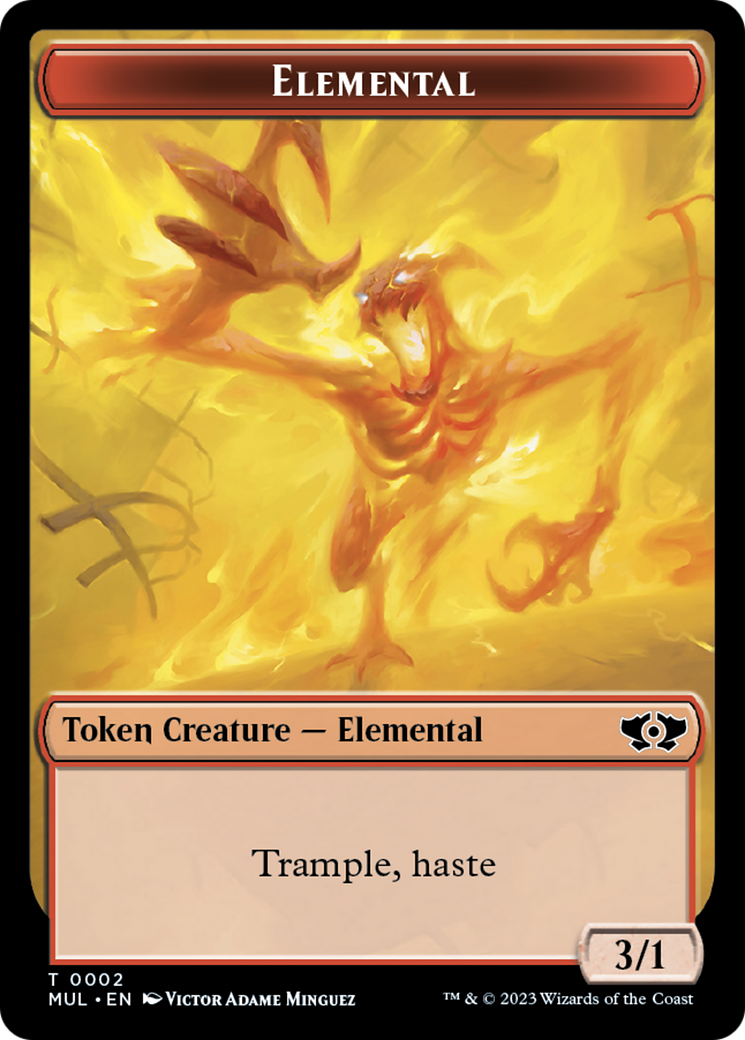 Elemental (2) // Knight Double-Sided Token [March of the Machine Tokens] | Devastation Store