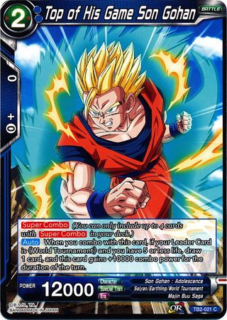 Top of His Game Son Gohan [TB2-021] | Devastation Store