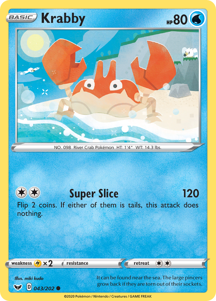 Krabby (043/202) [Sword & Shield: Base Set] | Devastation Store