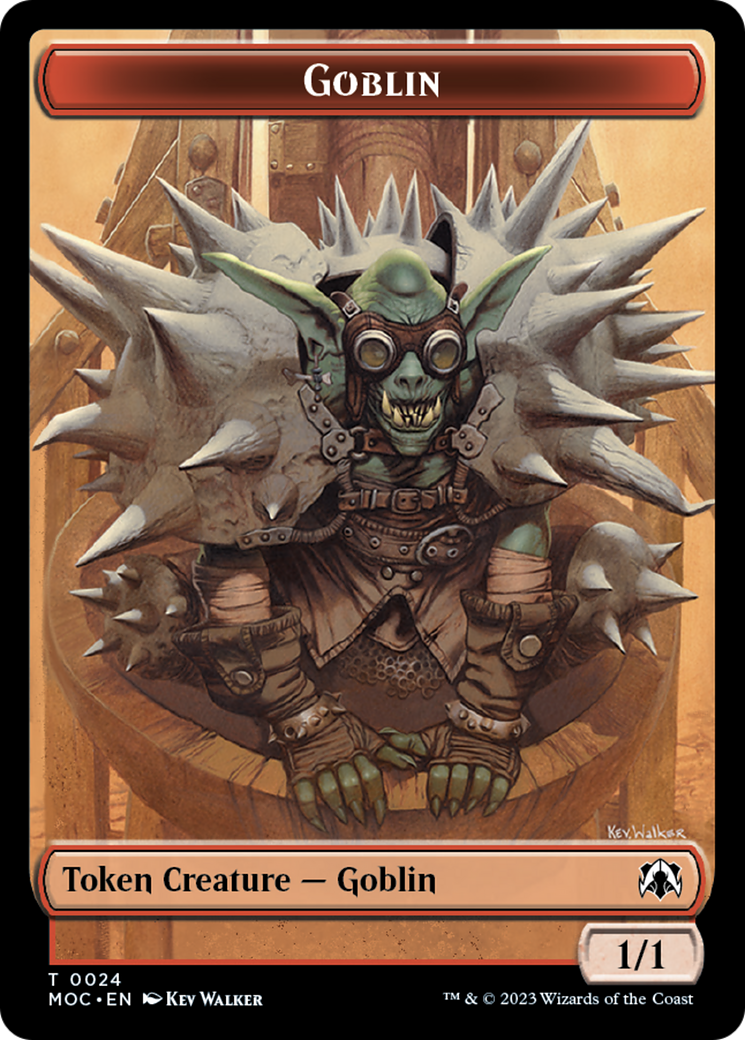 Goblin // Sliver Double-Sided Token [March of the Machine Commander Tokens] | Devastation Store