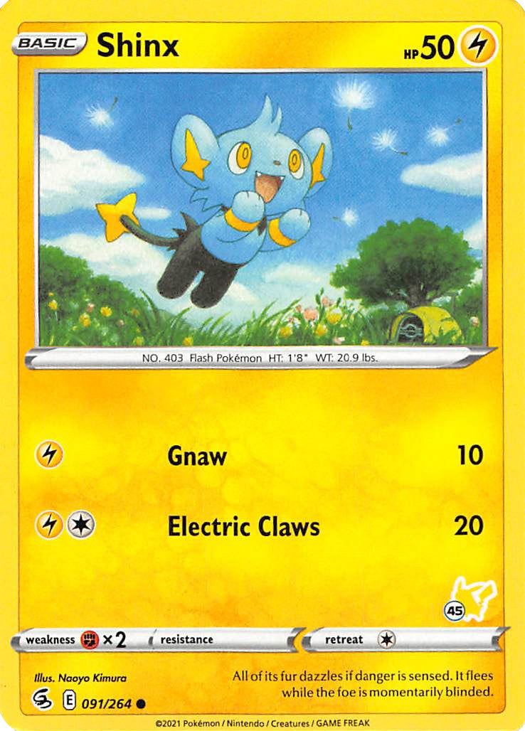 Shinx (091/264) (Pikachu Stamp #45) [Battle Academy 2022] | Devastation Store