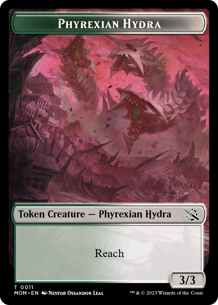 Warrior // Phyrexian Hydra (11) Double-Sided Token [March of the Machine Tokens] | Devastation Store