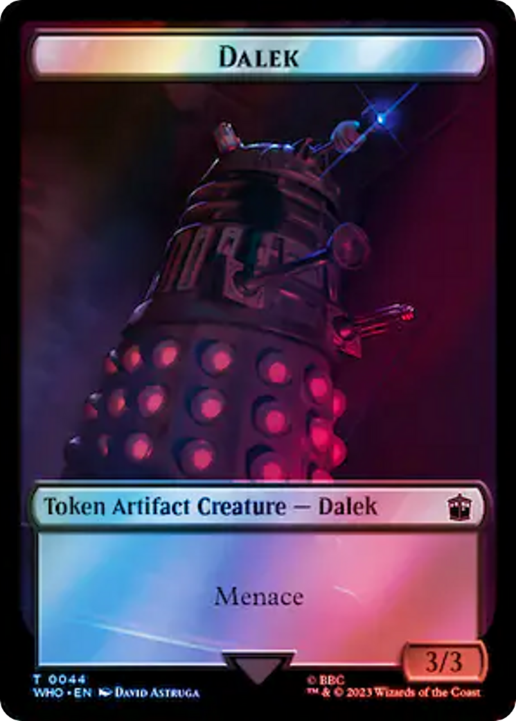 Dalek // Cyberman Double-Sided Token (Surge Foil) [Doctor Who Tokens] | Devastation Store