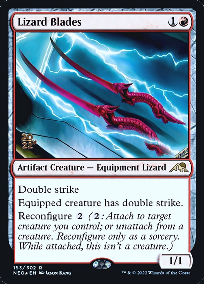 Lizard Blades [Kamigawa: Neon Dynasty Prerelease Promos] | Devastation Store