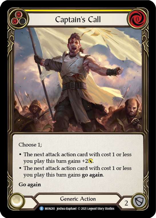 Captain's Call (Yellow) (Rainbow Foil) [MON261-RF] 1st Edition Rainbow Foil - Devastation Store | Devastation Store