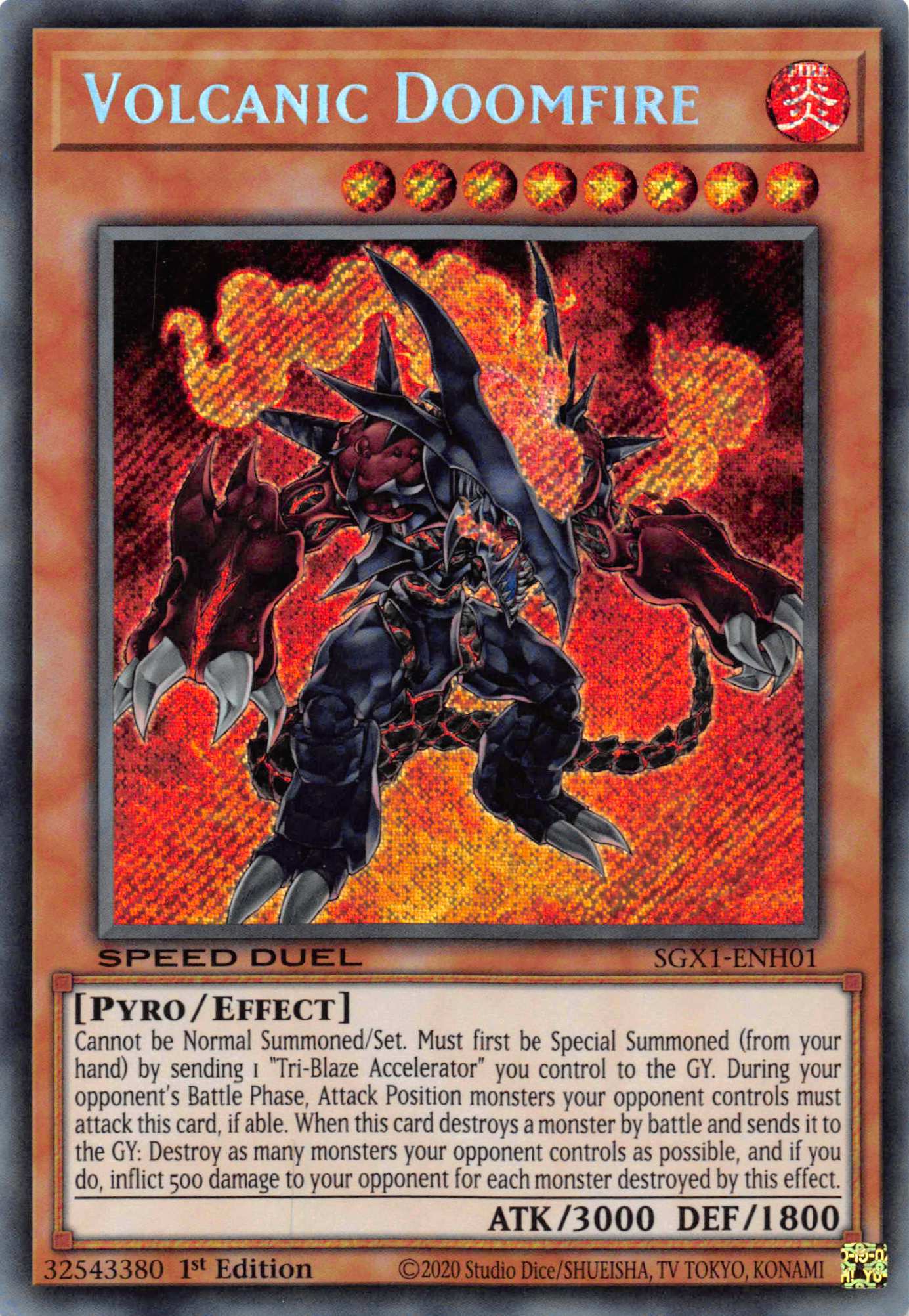 Volcanic Doomfire [SGX1-ENH01] Secret Rare | Devastation Store