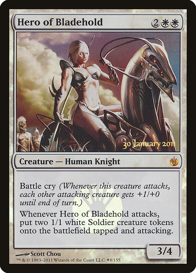 Hero of Bladehold [Mirrodin Besieged Prerelease Promos] - Devastation Store | Devastation Store