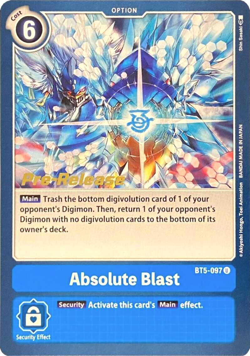 Absolute Blast [BT5-097] [Battle of Omni Pre-Release Promos] | Devastation Store