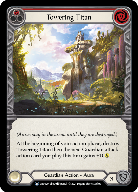 Towering Titan (Red) (Rainbow Foil) [CRU029-RF] Unlimited Rainbow Foil | Devastation Store