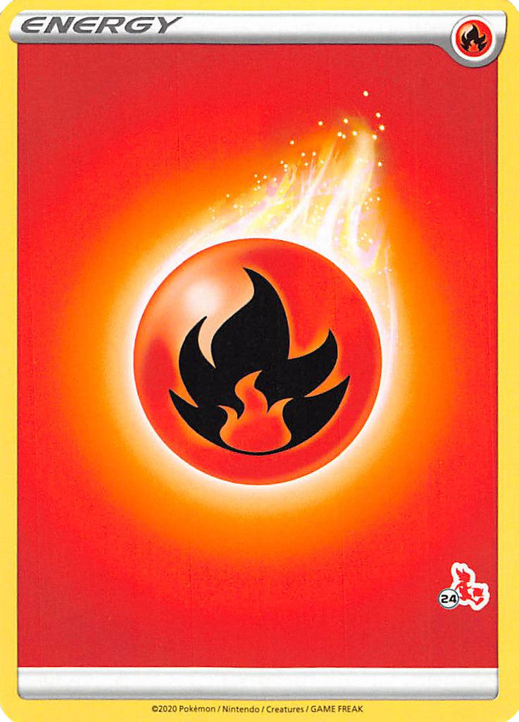 Fire Energy (Cinderace Stamp #24) [Battle Academy 2022] | Devastation Store
