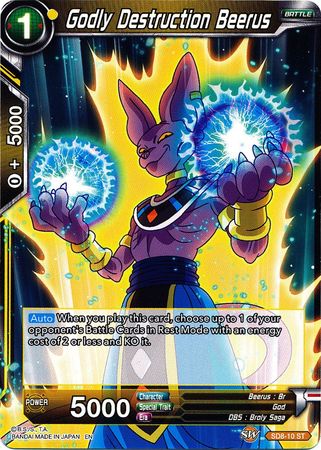 Godly Destruction Beerus (Starter Deck - Rising Broly) [SD8-10] | Devastation Store