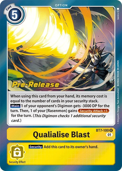 Qualialise Blast [BT7-100] [Next Adventure Pre-Release Cards] | Devastation Store