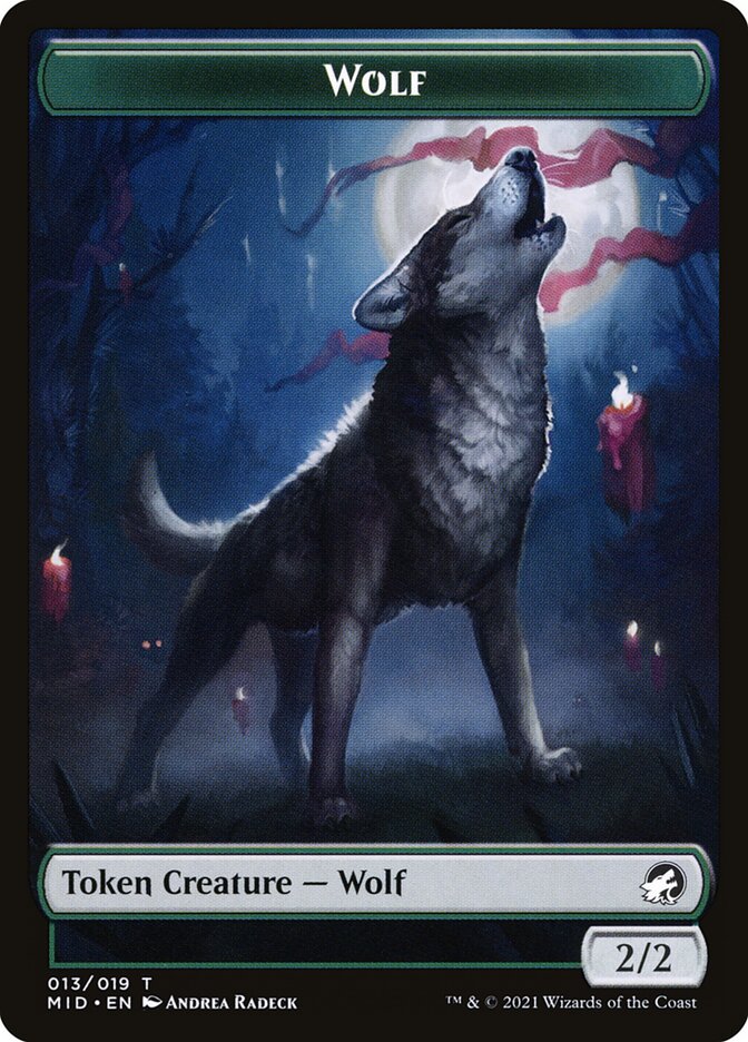 Wolf (013) // Treasure (015) Double-sided Token [Challenger Decks 2022 Tokens] | Devastation Store