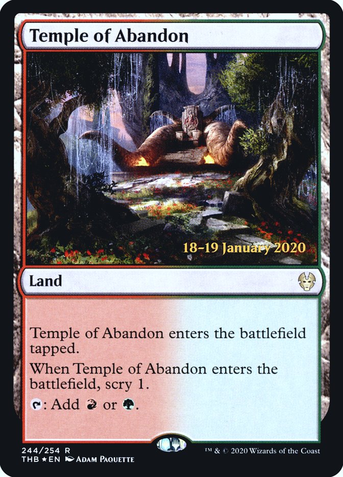 Temple of Abandon [Theros Beyond Death Prerelease Promos] | Devastation Store