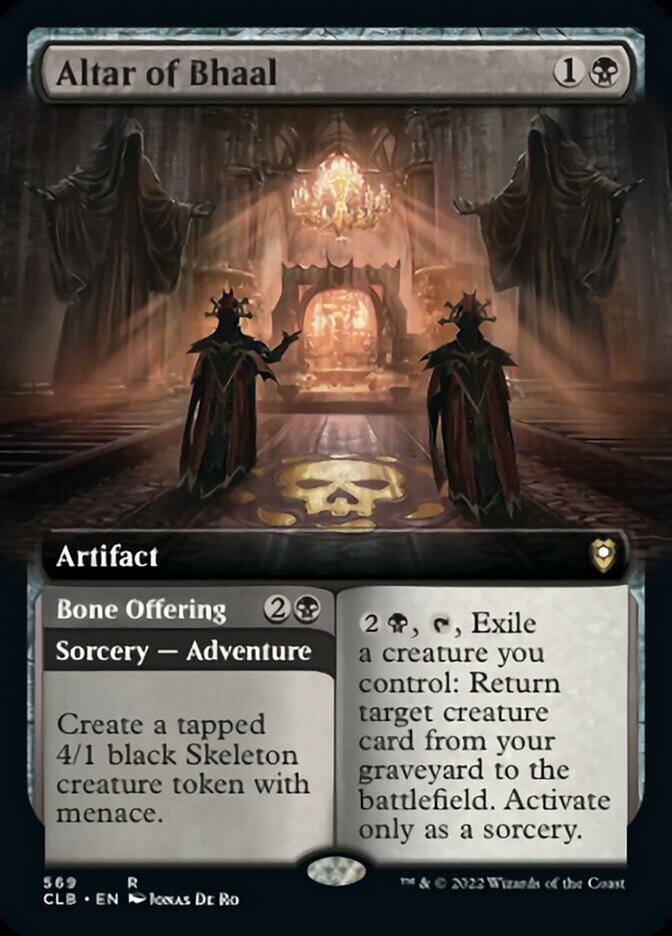 Altar of Bhaal // Bone Offering (Extended Art) [Commander Legends: Battle for Baldur's Gate] | Devastation Store