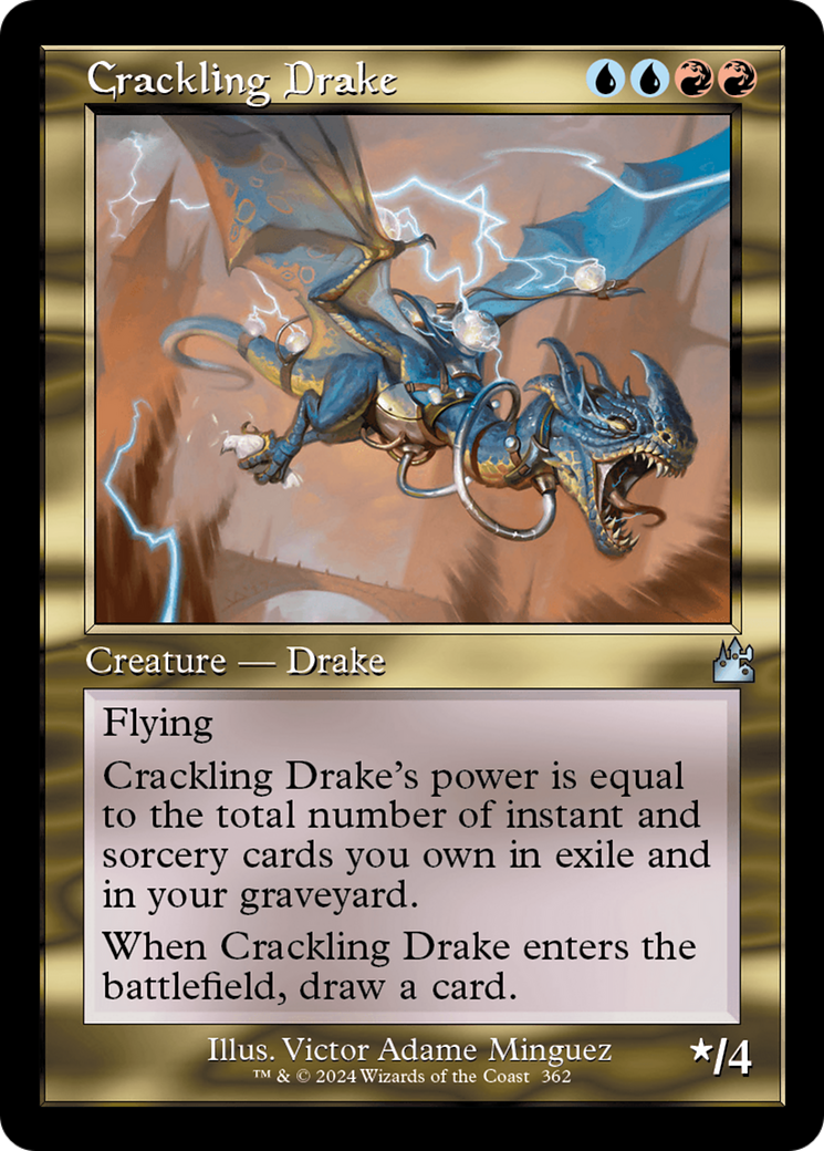 Crackling Drake (Retro Frame) [Ravnica Remastered] | Devastation Store