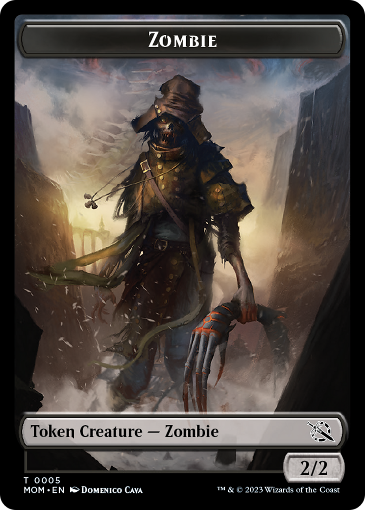 Warrior // Zombie Double-Sided Token [March of the Machine Tokens] | Devastation Store