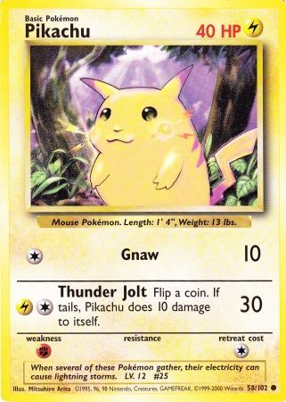 Pikachu (58/102) (Jumbo Card) [Base Set Unlimited] | Devastation Store