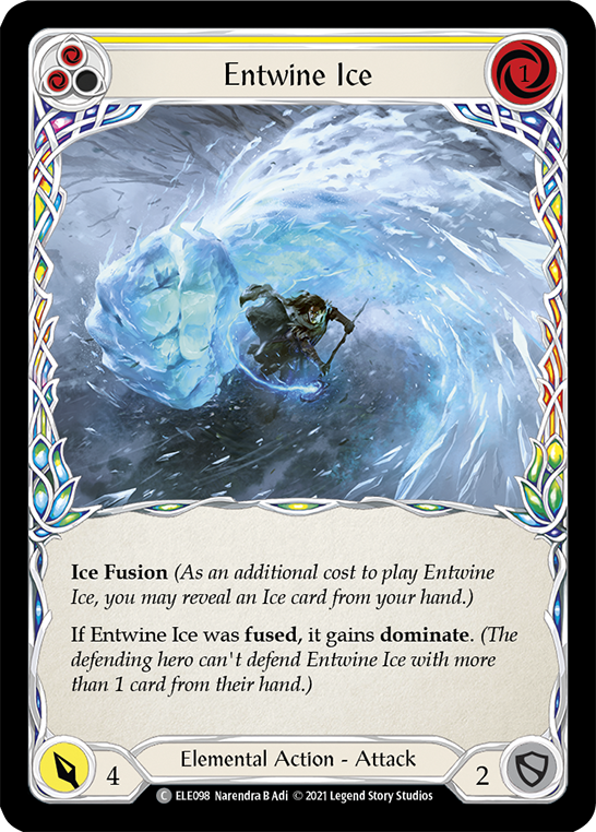 Entwine Ice (Yellow) [ELE098] (Tales of Aria)  1st Edition Normal | Devastation Store