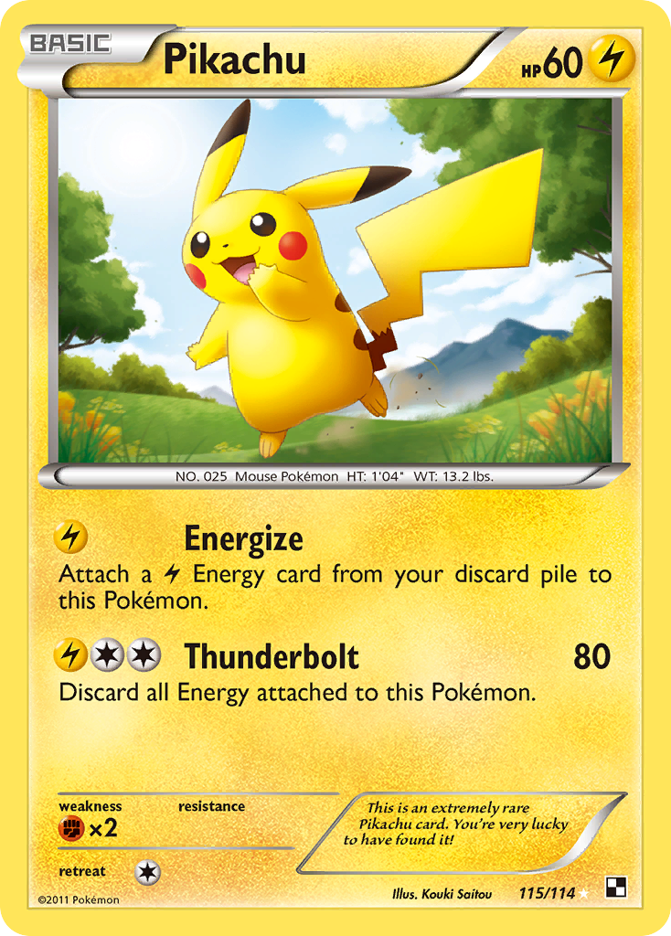 Pikachu (115/114) [Black & White: Base Set] | Devastation Store