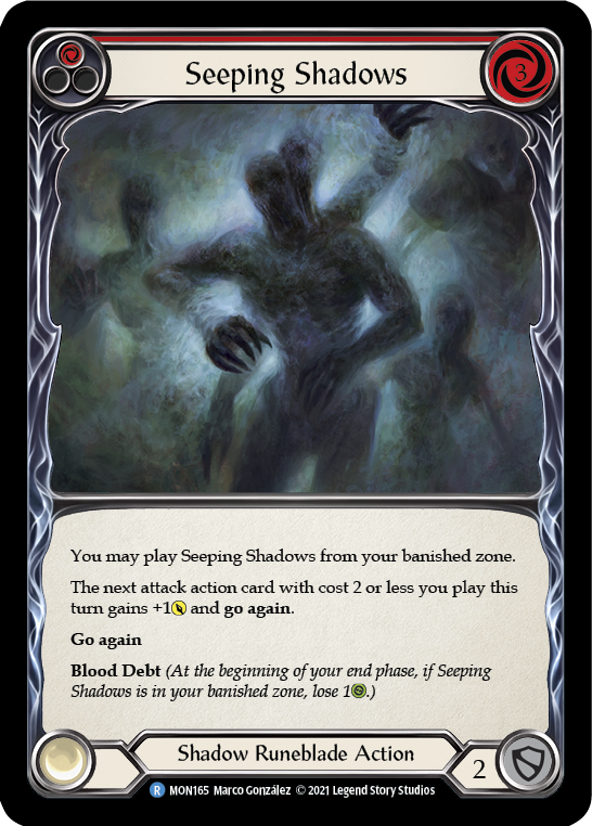 Seeping Shadows (Red) [MON165] 1st Edition Normal - Devastation Store | Devastation Store