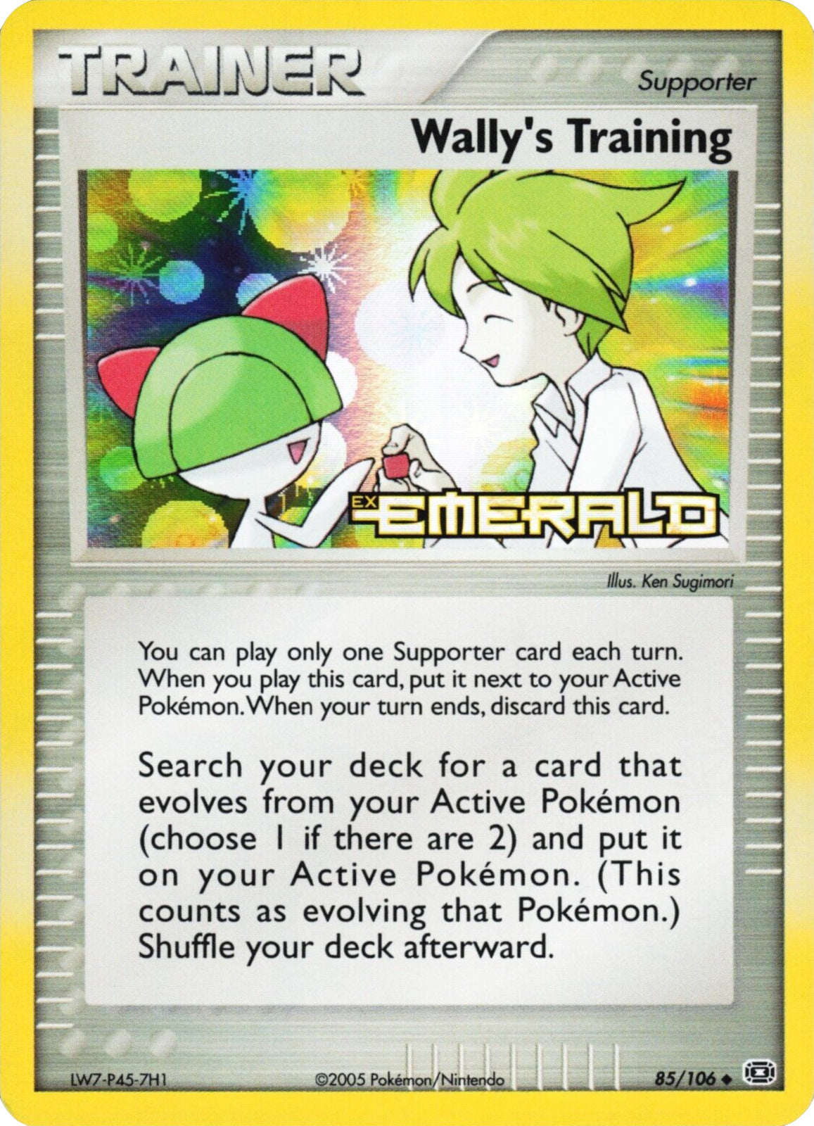 Wally's Training (85/106) (Stamped) [EX: Emerald] | Devastation Store