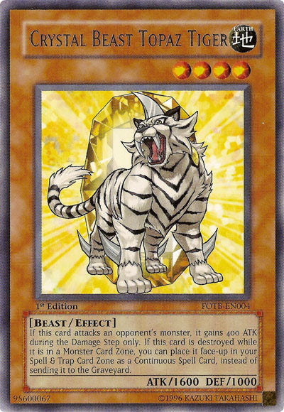 Crystal Beast Topaz Tiger [FOTB-EN004] Rare | Devastation Store