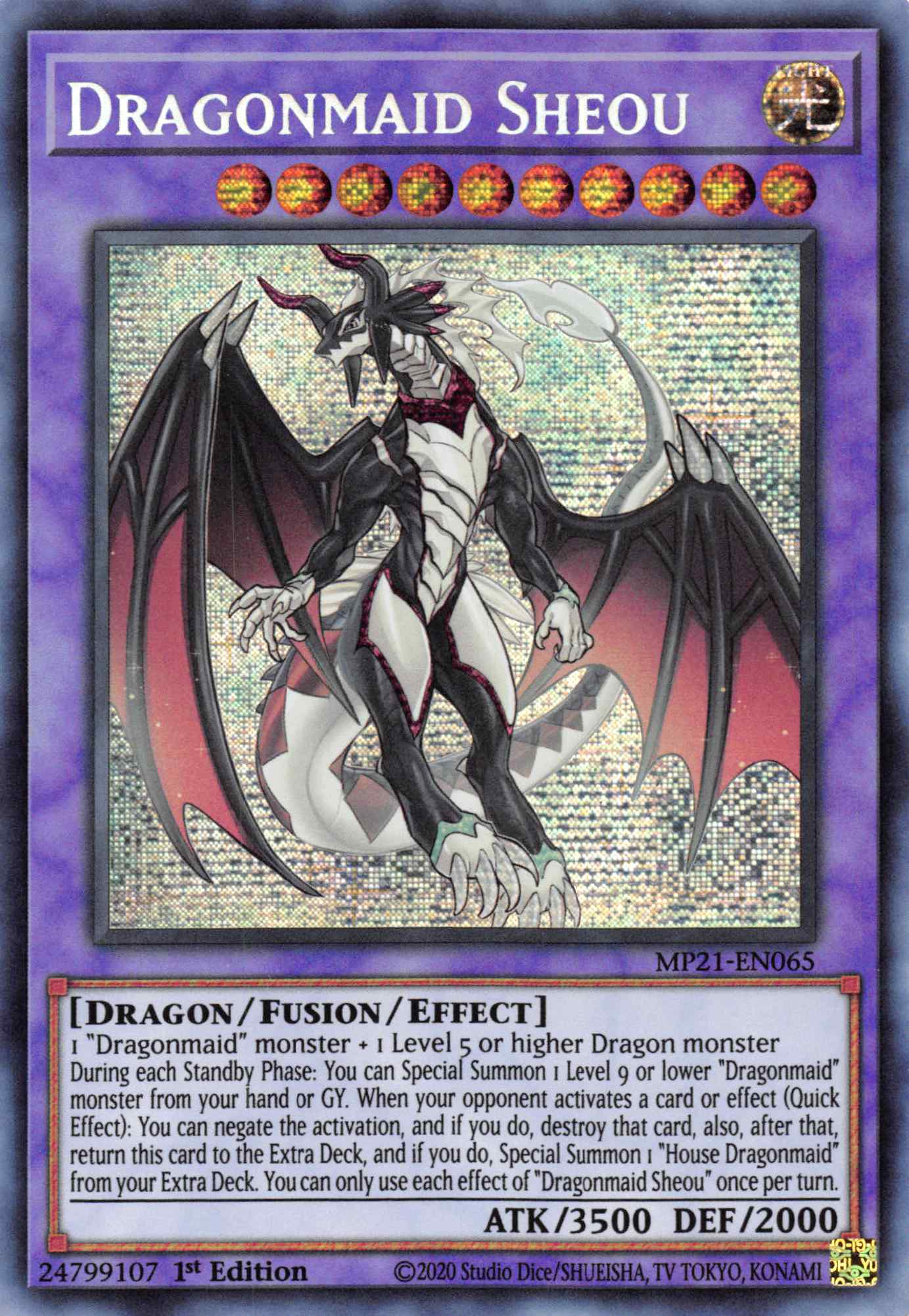 Dragonmaid Sheou [MP21-EN065] Prismatic Secret Rare | Devastation Store