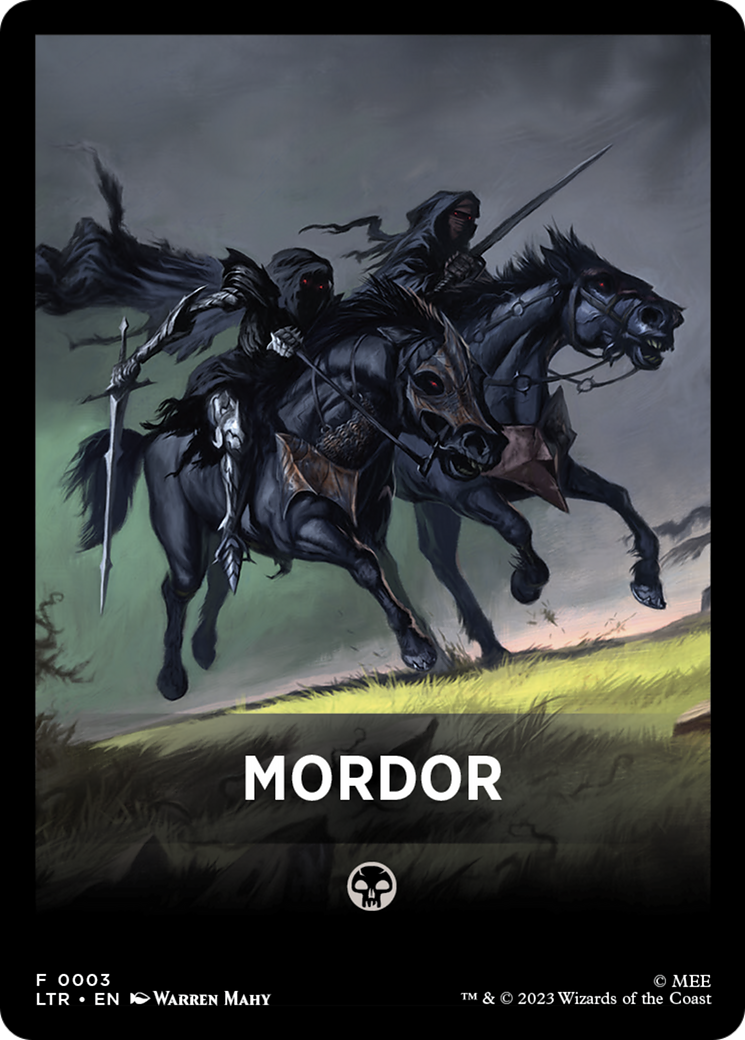 Mordor Theme Card [The Lord of the Rings: Tales of Middle-Earth Tokens] | Devastation Store