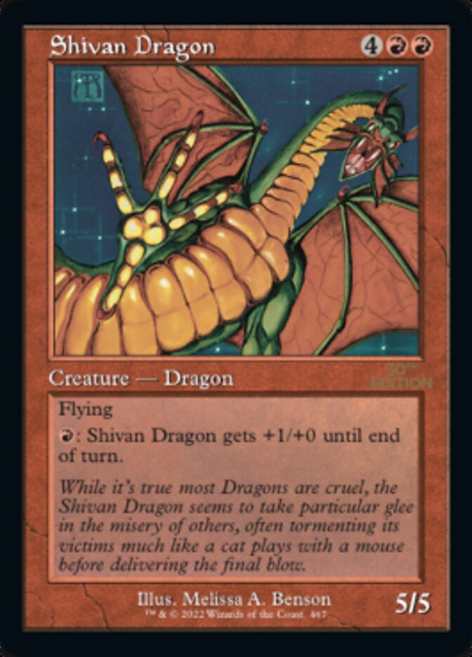 Shivan Dragon (Retro) [30th Anniversary Edition] | Devastation Store