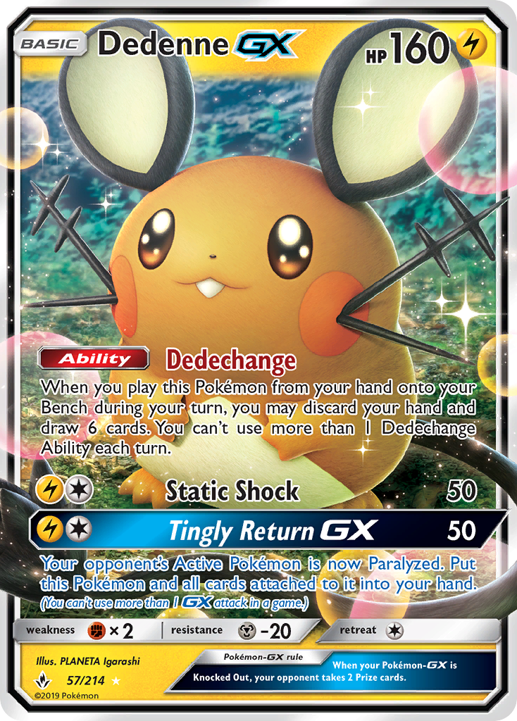 Dedenne GX (57/214) [Sun & Moon: Unbroken Bonds] | Devastation Store