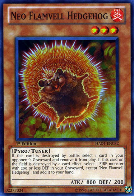 Neo Flamvell Hedgehog [HA04-EN032] Super Rare | Devastation Store