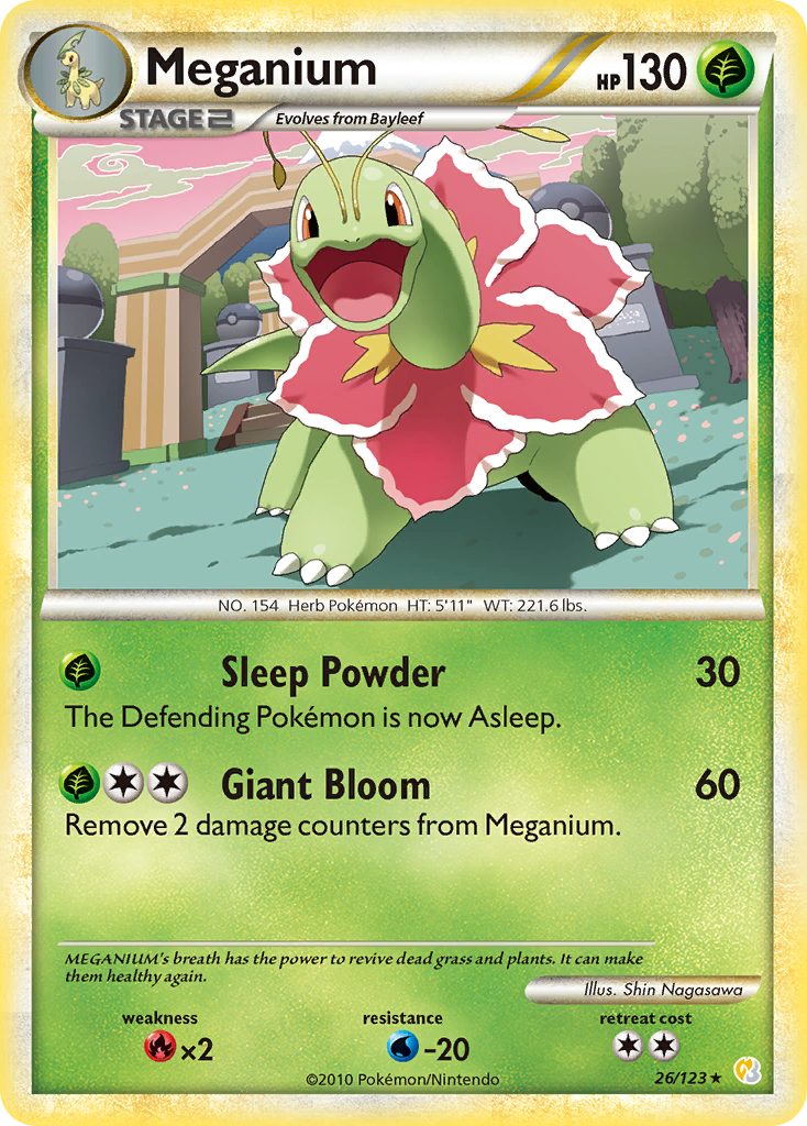 Meganium (26/123) [HeartGold & SoulSilver: Base Set] | Devastation Store