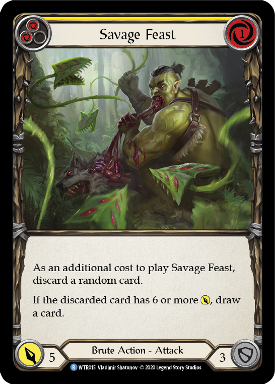 Savage Feast (Yellow) [WTR015] Unlimited Edition Rainbow Foil - Devastation Store | Devastation Store