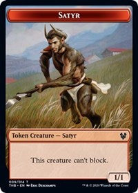 Satyr // Goblin Construct Double-sided Token (Challenger 2021) [Unique and Miscellaneous Promos] | Devastation Store