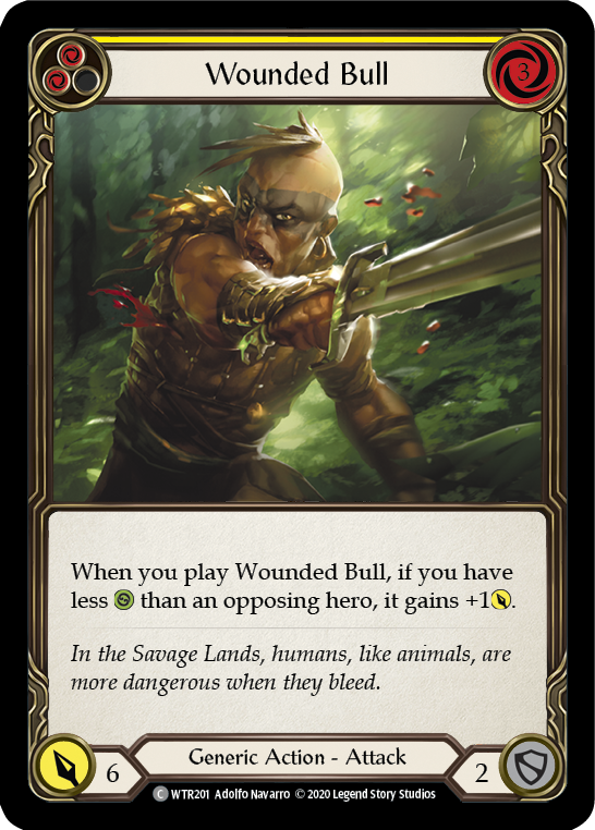 Wounded Bull (Yellow) [WTR201] Unlimited Edition Rainbow Foil - Devastation Store | Devastation Store