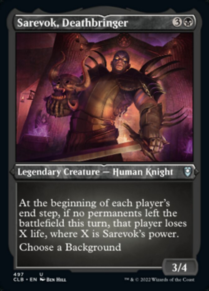 Sarevok, Deathbringer (Foil Etched) [Commander Legends: Battle for Baldur's Gate] | Devastation Store