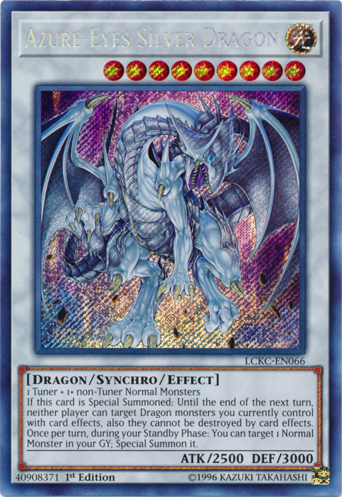 Azure-Eyes Silver Dragon [LCKC-EN066] Secret Rare | Devastation Store