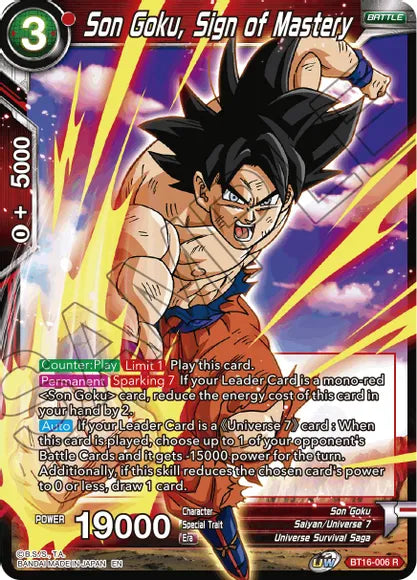 Son Goku, Sign of Mastery [BT16-006] | Devastation Store