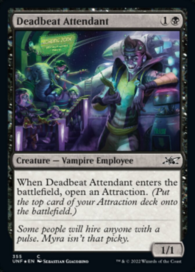 Deadbeat Attendant (Galaxy Foil) [Unfinity] | Devastation Store