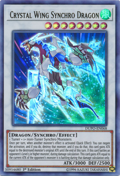 Crystal Wing Synchro Dragon [DUPO-EN068] Ultra Rare | Devastation Store