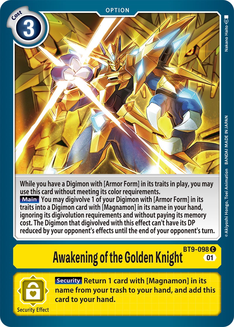 Awakening of the Golden Knight [BT9-098] [X Record] | Devastation Store